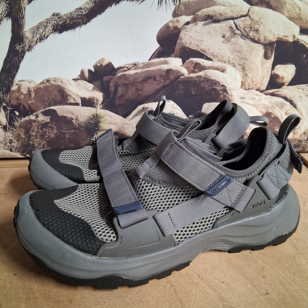 Teva Omnium 2 Mens Grey Black Hybrid Hiking Water Sandals Shoes 1019160 Size 12 - Picture 2 of 11